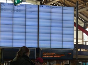 NS informatiebord bleef leeg