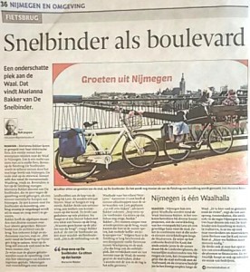 Snelbinderbrug als boulevard- MariannA Bakker- Gelderlander 150513
