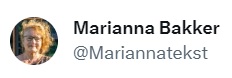 Twitter MariannAtekst-MariannA Bakker